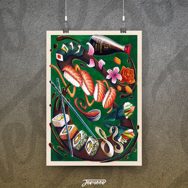A Sushi Sensation - The Food Saga ART PRINT