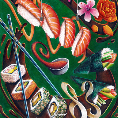 A Sushi Sensation - The Food Saga ART PRINT