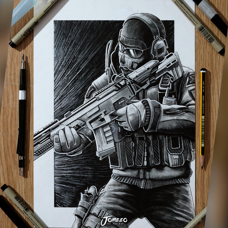 Call Of Duty Ghosts Drawing Guns