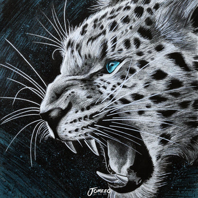 Blue Eyes White Jaguar - A4 ORIGINAL DRAWING